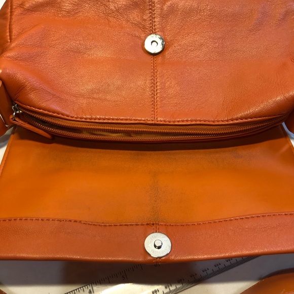 Orange Leather Shoulder Bag Purse unbranded - Picture 11 of 16
